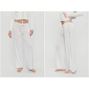NWT Frankies Bikinis Ela Low Rise Knit‎ Pants Beach Coastal Coverup Y2K Sz Large